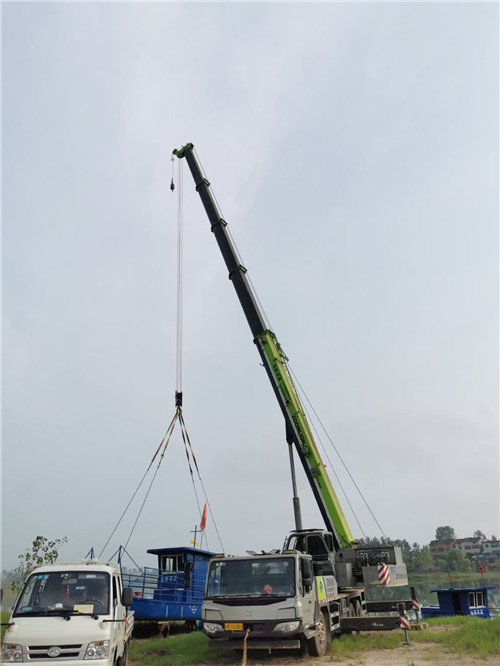 掇刀区桥梁建设吊装案例